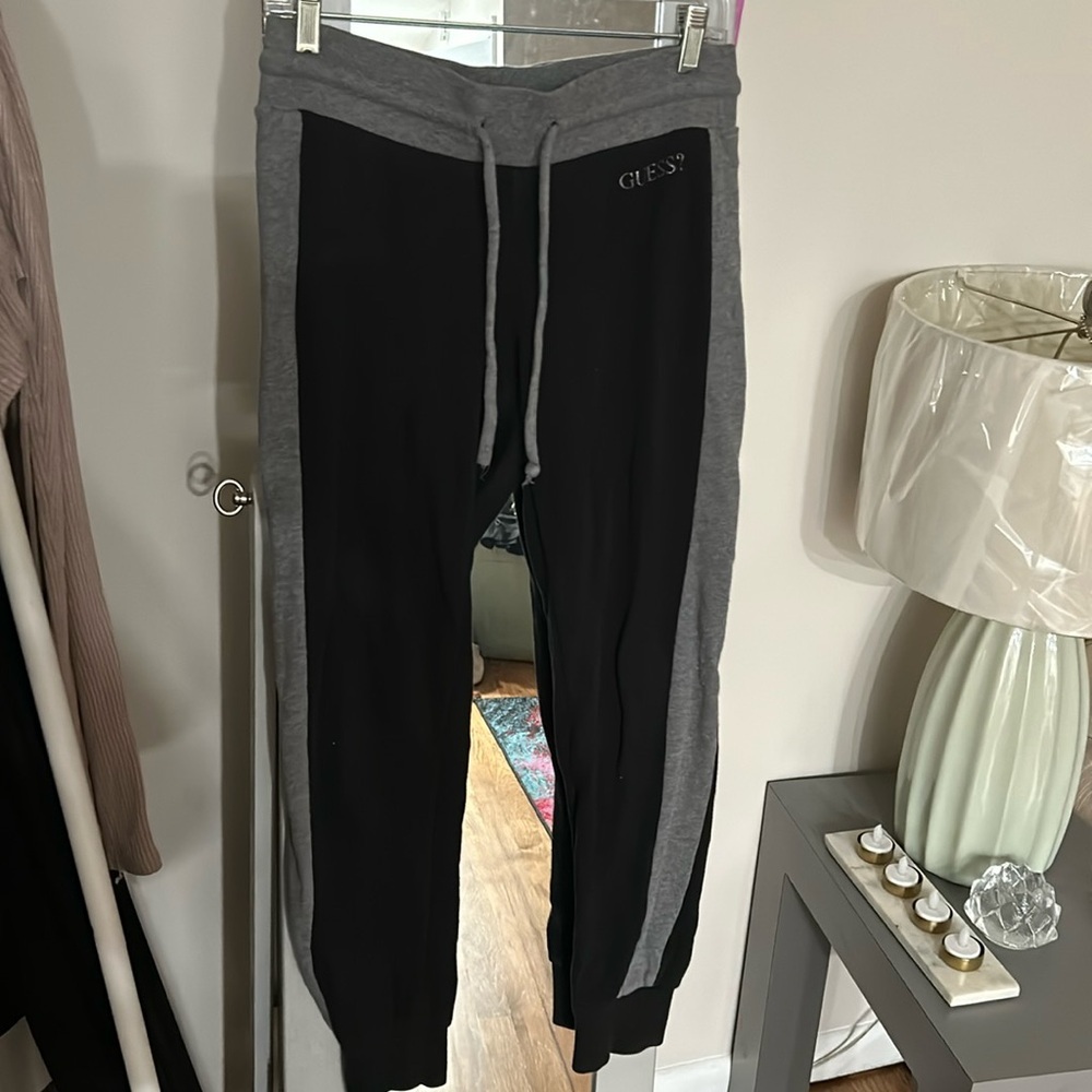 Womens Guess Black and Grey Y2K Joggers